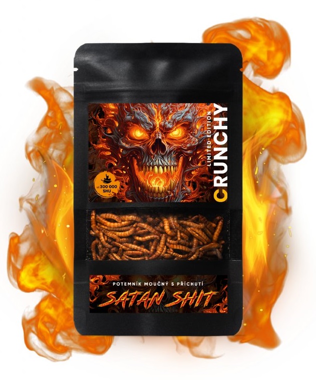 Crunchy Worms s příchutí SATAN SHIT 20g